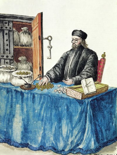 Venetian Moneylender, from an Illustrated Book of Costumes by Jan van Grevenbroeck